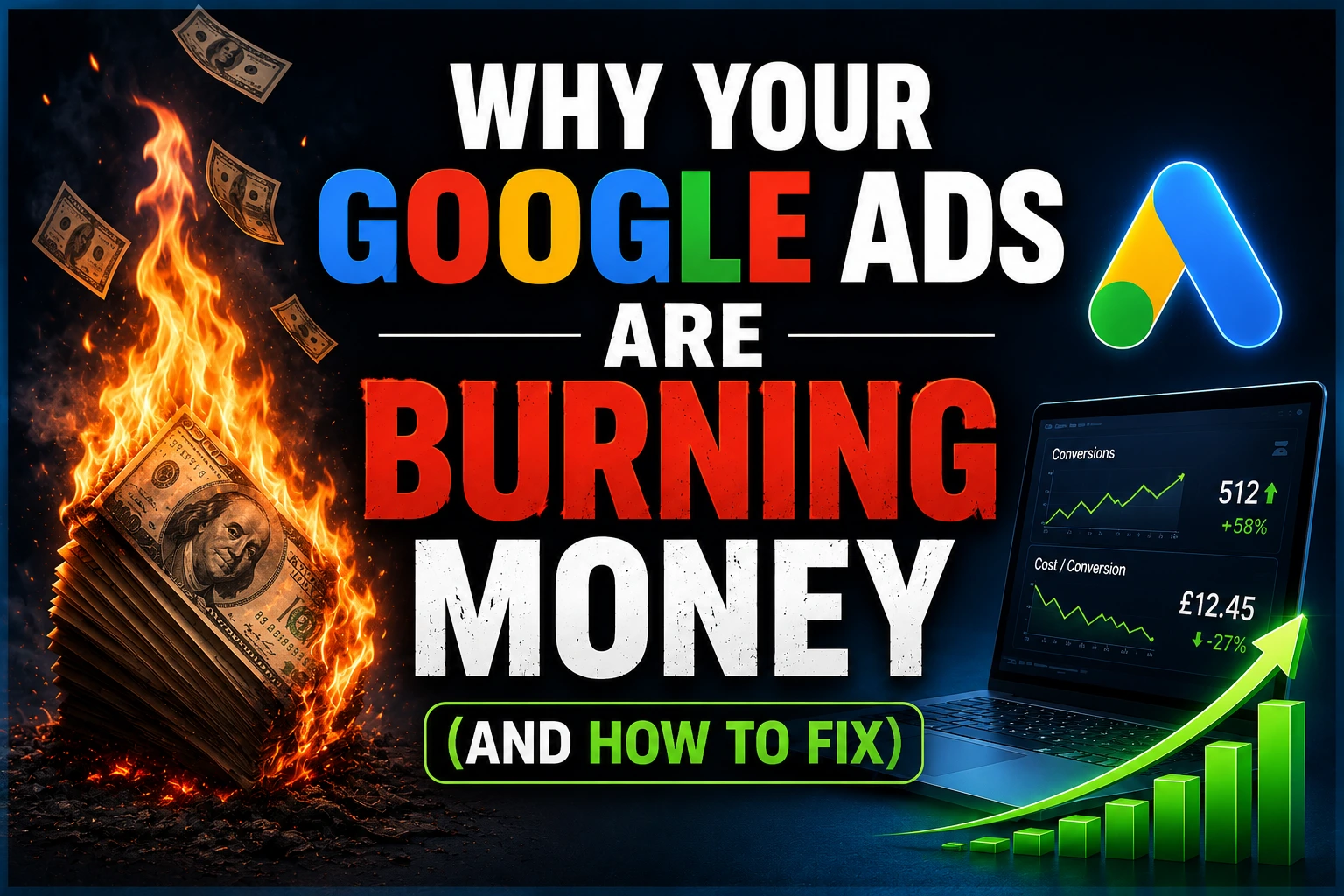 Google Ads campaign wasting budget with low conversions and optimisation strategy for better ROI
