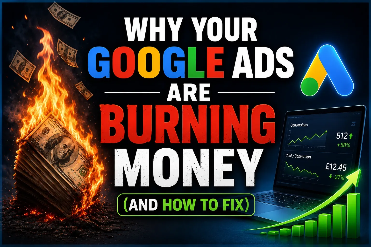 Google Ads campaign wasting budget with low conversions and optimisation strategy for better ROI